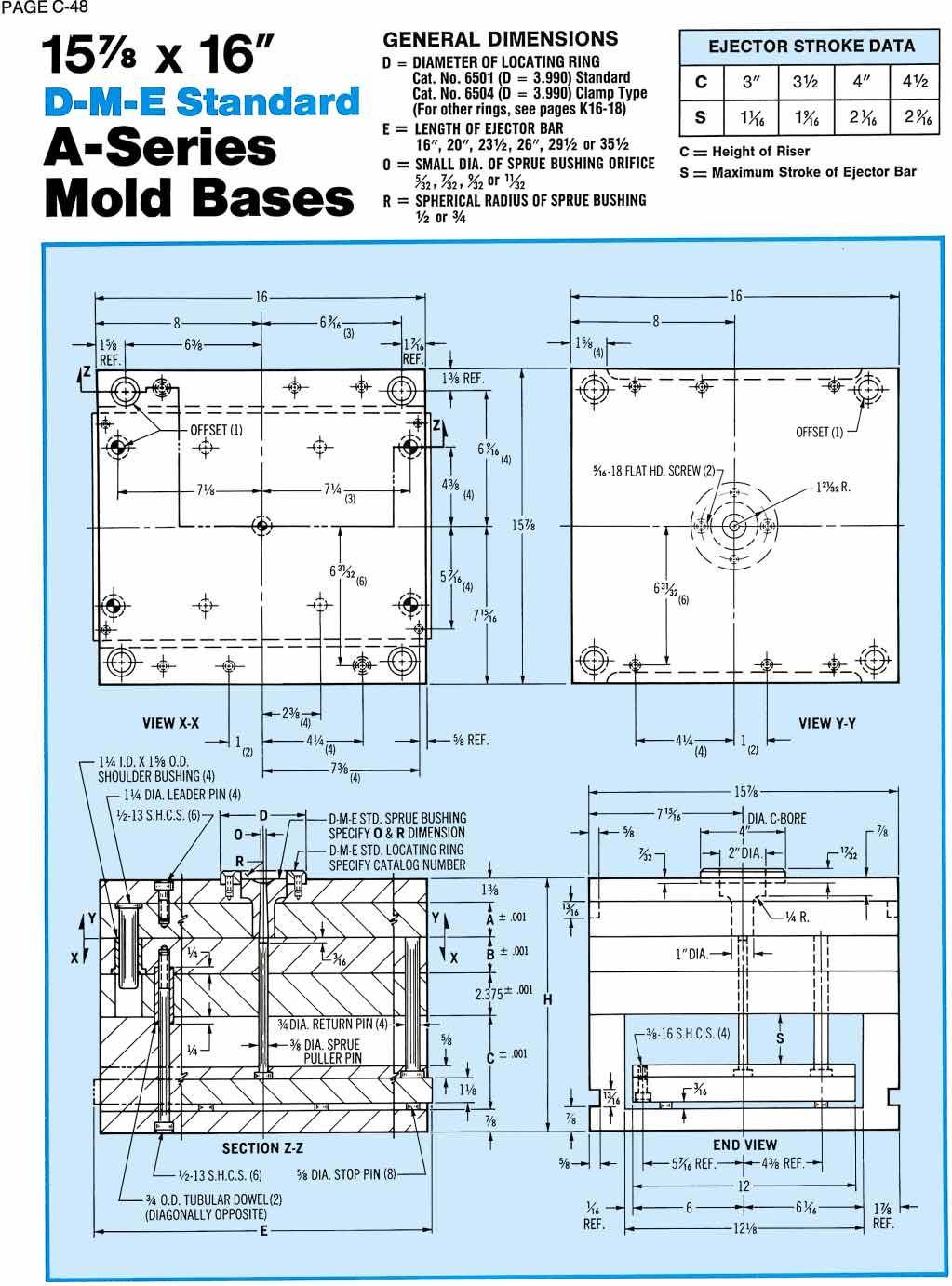 DME A series mold base 1616A